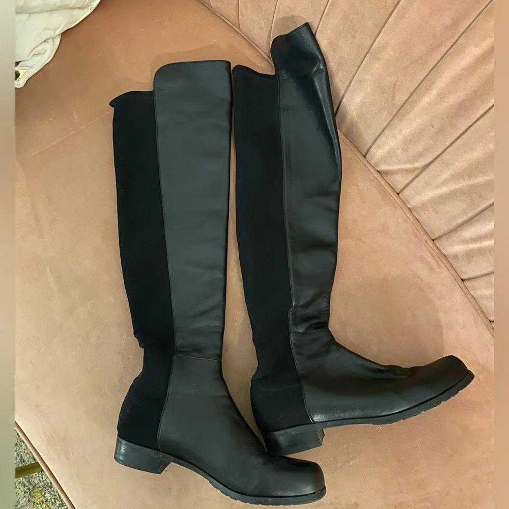 Stuart weitzman black 5050 over the knees boots Napa leather - Picture 4 of 7